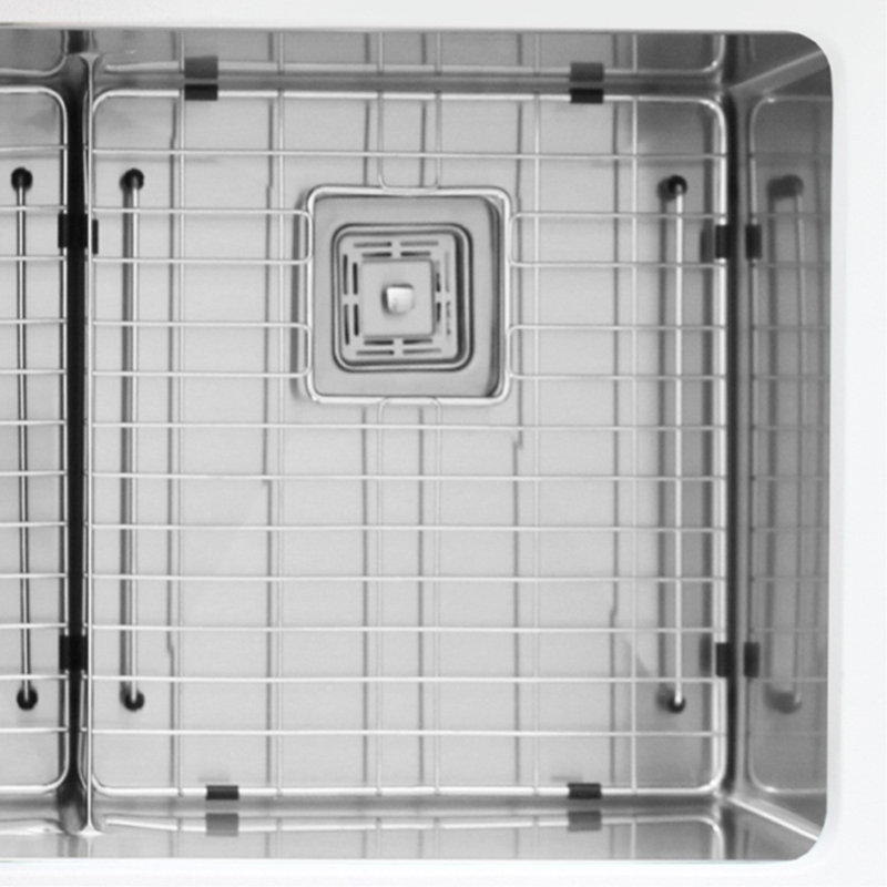 Stylish Square 4 ½" Stainless Steel Kitchen Sink Strainer with removable basket