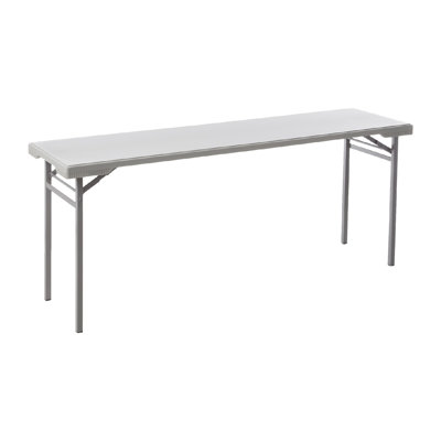 Resin Multipurpose Rectangle Folding Training Table For Home Or Office, 5.87 Feet Long Light Gray
