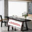 Bureau rectangulaire en bois massif noir-1158261147