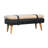Solid Wood Bench with Nailhead Trim