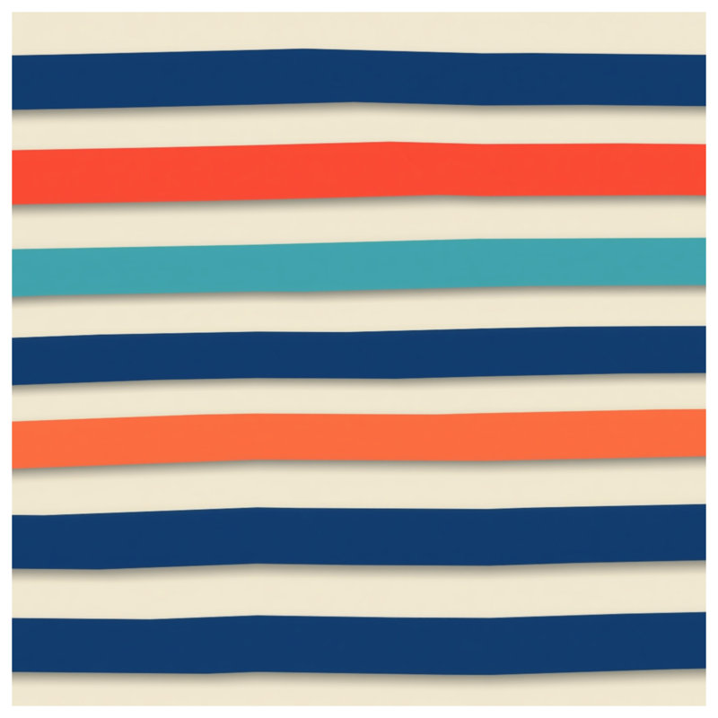 Tapis de bain à rayures horizontales, 24in W x 17in L