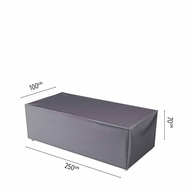 Rectangular Garden sofa bench Aerocover, 70 cm H x 100 cm W x 250 cm D
