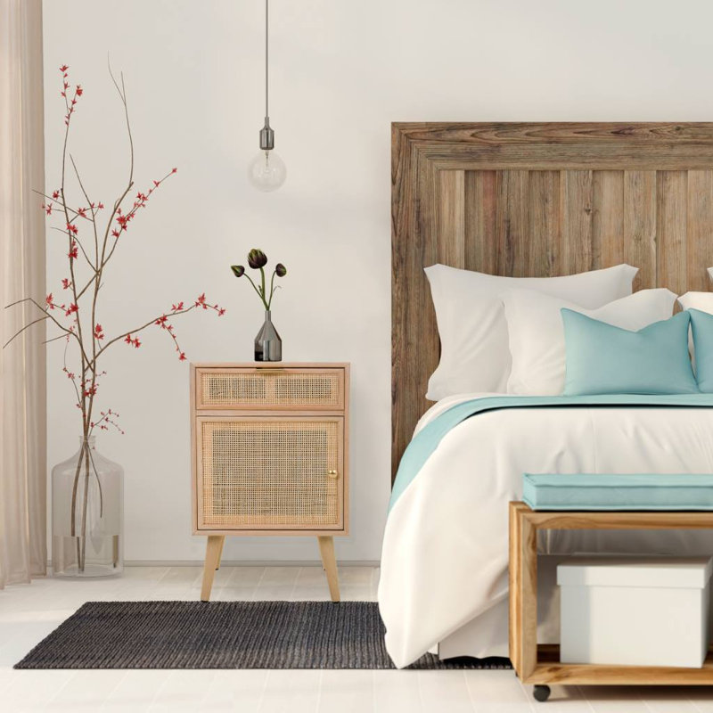 Leore 42cm W Solid + Manufactured Wood Bedside Table