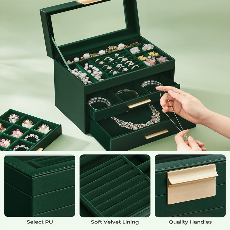 Aymane Jewellery Box +, Green