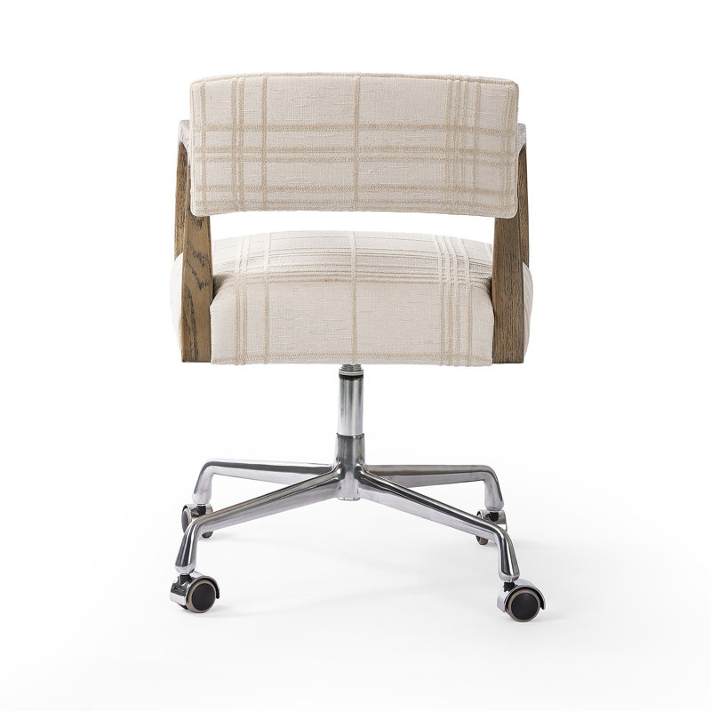 Perci Swivel Task Chair, Sheffield Ivory, 100% Polyester