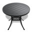 Ensemble de salle à manger 5 pièces en aluminium coulé résistant aux intempéries, comprenant 4 chaises pivotantes et une table ronde de 39,37 po avec structure noire