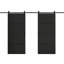 Porte de grange coulissante double 72 "x 84" noire à conception moderne avec ensemble de quincaillerie d'installation (assemblage facile)-107231945-93492031