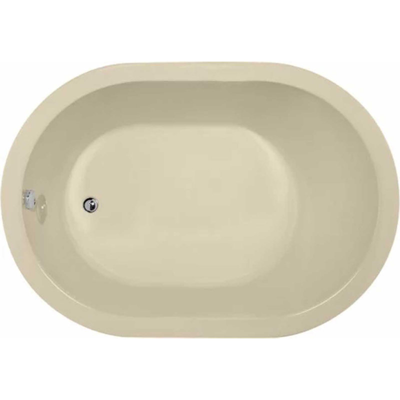 Malia 60'' L Soaking Bathtub, Bone, Polished Nickel