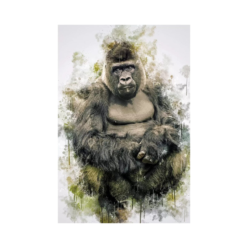 Gorilla by Cornel Vlad - Wrapped Canvas Painting, 66.04 cm H x 45.72 cm W