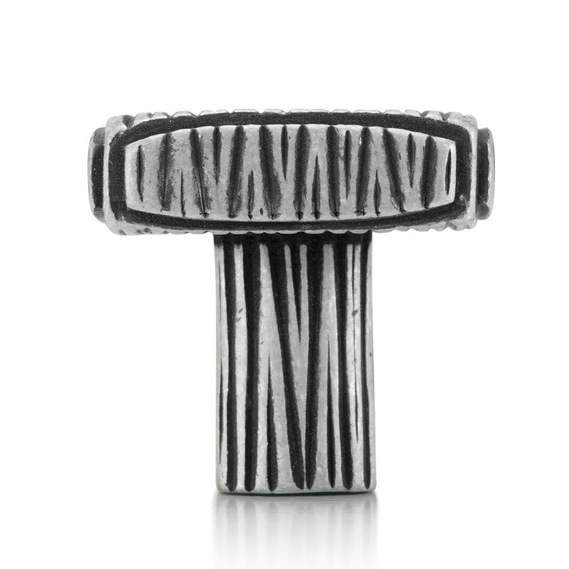 BARNARD SQUARE KNOB; ARTISAN PEWTER FINISH