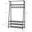 Hall Trees Entryway Bench with Storage, Multifunctional Hallway Organizer, Accent Furniture with Metal Frame