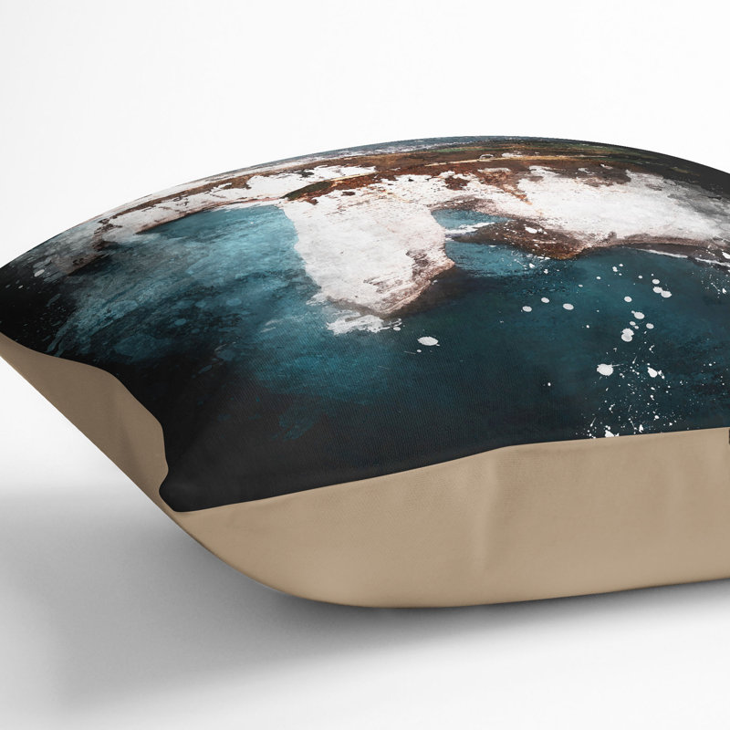 Abstract Square Cushion, 55cm H x 55cm W x 20cm D, Stone