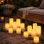  Bougies sans flamme HearthGlow, bougies à DEL à piles, bougies décoratives à texture de cire imperméables intérieures / extérieures, tailles assorties, paquet de 5