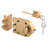Deadlock  Jimmy-Resistant Design Prohibits Forced Entry by Spreading of Door Frames  Single Cylinder Diecast Metal Lock With a Brass Finish and Angle Strike (Single Pack)