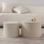 Ensemble de 2 tables basses gigognes Beige-387738033-387738032