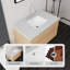 Meuble-lavabo flottant avec portes à fermeture douce et comptoir en marbre de culture-468496494