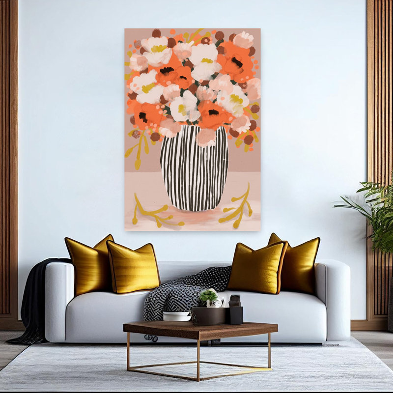 Art contemporain Portrait de tulipe, H 60 po x l 40 po