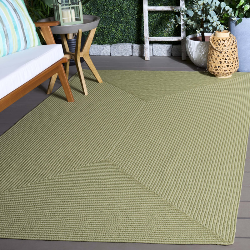 Tair Hand Woven Performance Machine Washable Solid Color Indoor/Outdoor Area Rug, Rectangle 5' x 8'