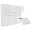 Lit escamotable simple avec placard, tiroirs et bureau