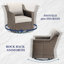 Ensemble de chaises pivotantes et repose-pieds d'extérieur Jenesys - Confortable, durable pour les patios et les jardins-424650303