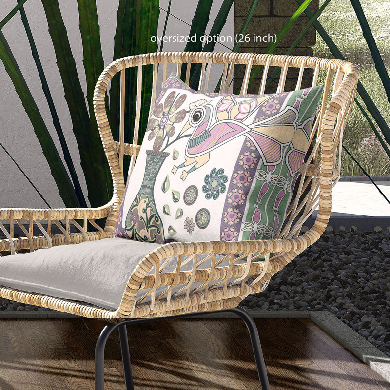 Patchwork Outdoor Reversible Throw Pillow