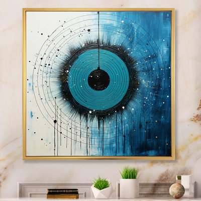 «White Blue Minimalisme Moon», reproduction sur toile