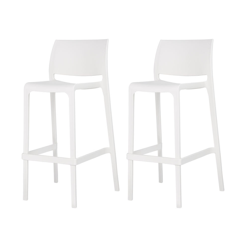 White plastic bar discount stools