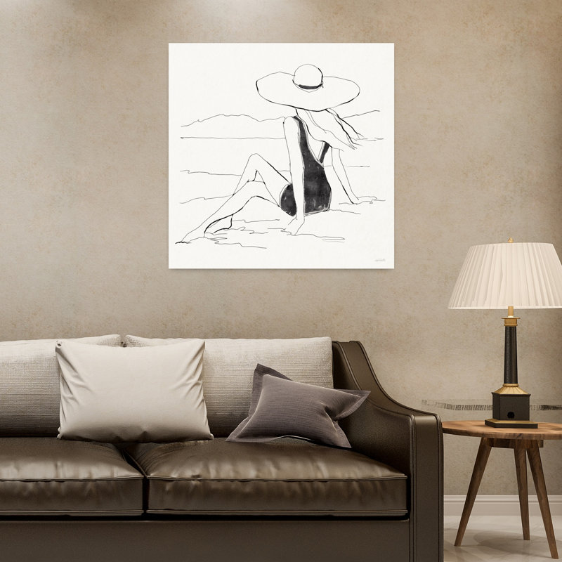 «Bathing Beauties II», art côtier neutre, H 32 po x l 32 po
