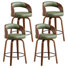 Tabouret de comptoir pivotant confortable avec pieds en bois massif durable