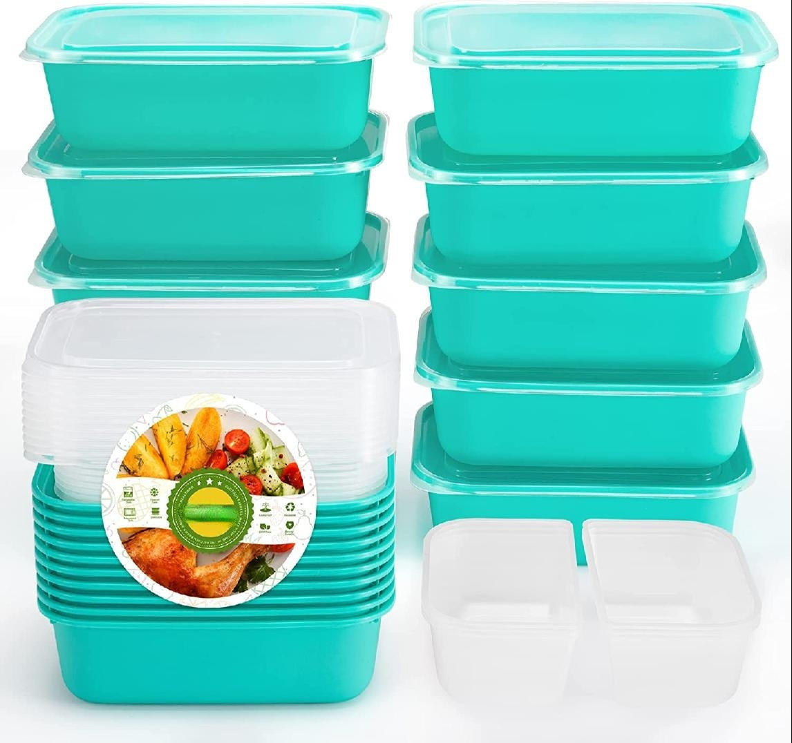 Meal Prep Containers 38OZ Plastic Food Storage Containers With Lids 10Pack  Reuse