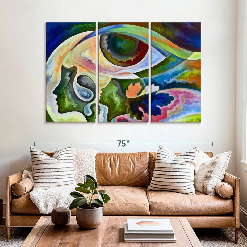 Avery Relationships In Texture Abstract, 42" H x 65" W