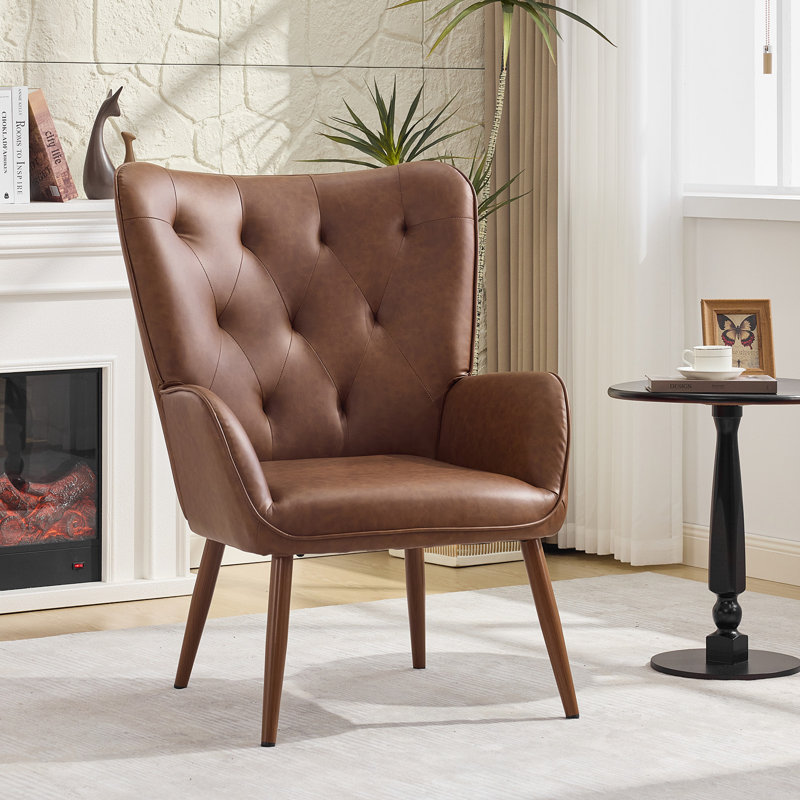 Fauteuil à oreilles Diamond, Brown