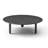 41" Black Solid Wood Round Coffee Table