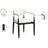Eligah Vegan Leather Upholstered Dining Arm Chair-6766377-6766386