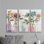 Bouteille rétro, ensemble de 3 reproductions d’art sur toiles