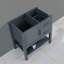 Meuble-lavabo gris 30 po avec miroir et plateau seulement