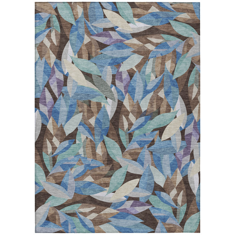 Machine Washable Indoor/Outdoor Jourdan ACN2383 Floral Rug, Rectangle 2'6" x 3'10"