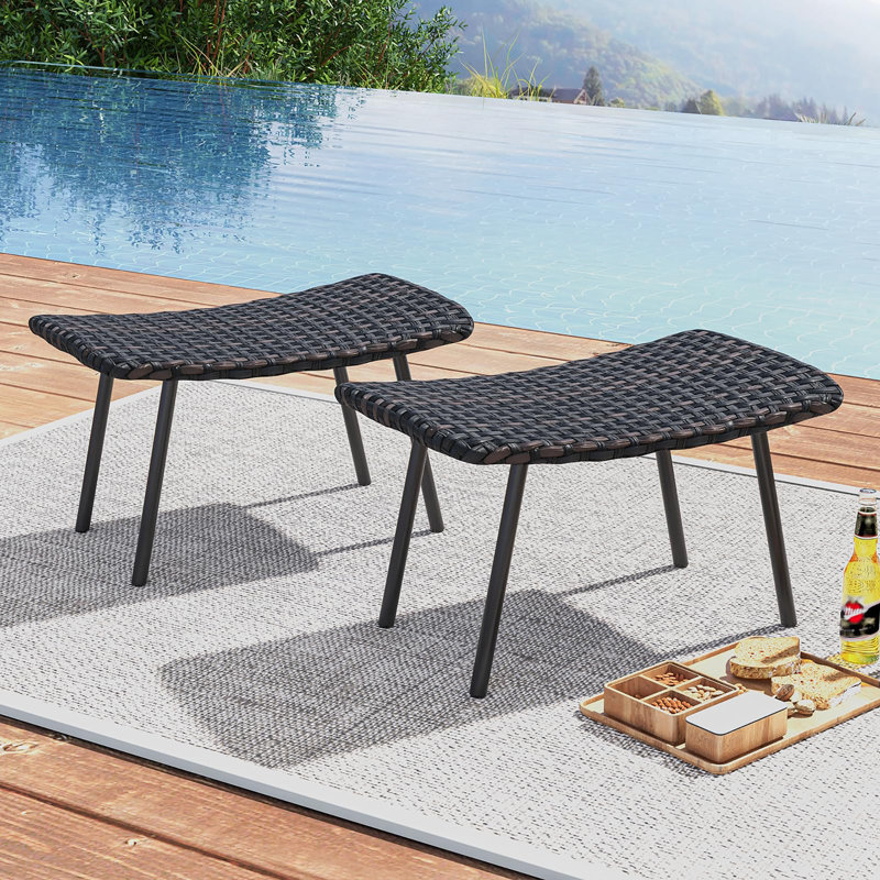 Ensemble de 2 repose-pieds de patio