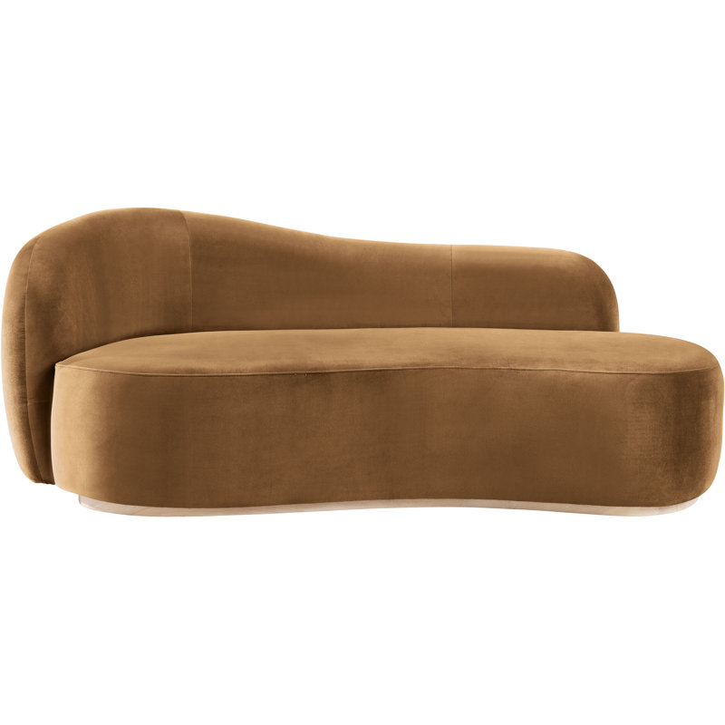 Chaise rembourrée en velours Gustavo, Velours selle