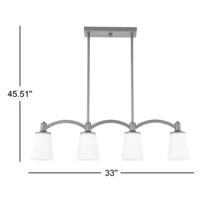 Alejandre 4-Light Steel Linear Pendant