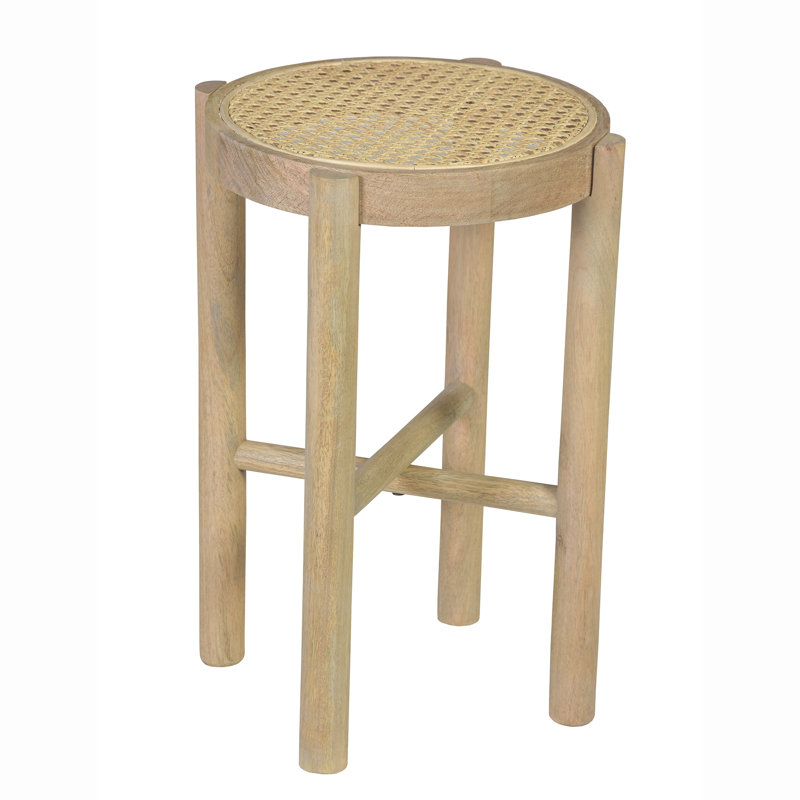 Table de bout en bois massif Simons, Naturel