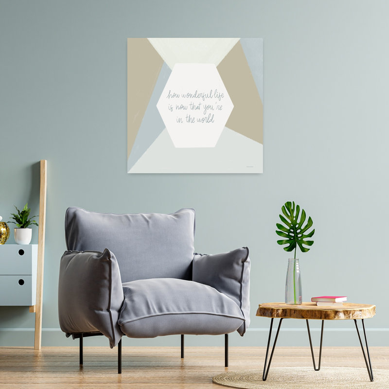 «How Wonderful Geometric Abstract», art contemporain, H 24 po x l 24 po
