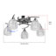 Trang 5-Light 40cm Antique Brass Semi Flush Mount Ceiling Light for Low ceilings