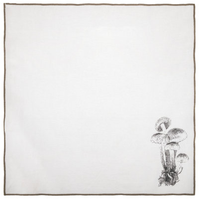 Merrowed Edge Dinner Napkins Mushroom 