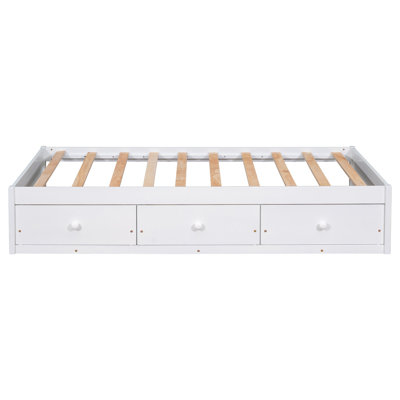 Solid Wood Storage Bed