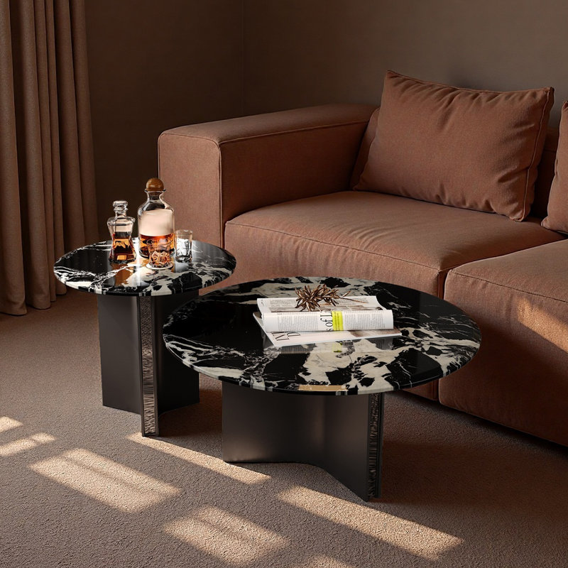 Ensemble de tables basses en marbre Luxury-Style