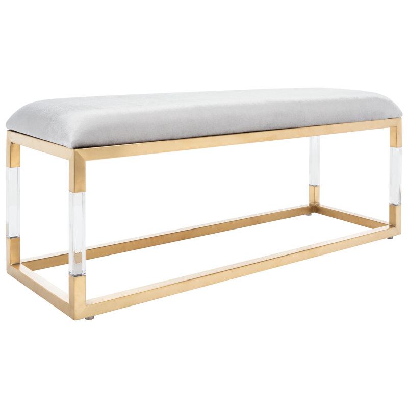 Banc en acier inoxydable Aaltsje, Gris clair / doré
