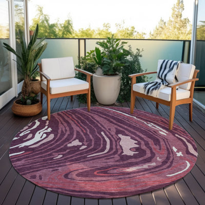Tapis intérieur / extérieur rouge lavable Avelia 