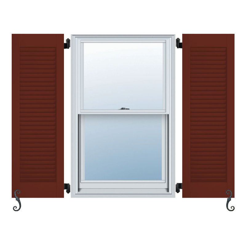 Paire de volets Atlantic, Cuivre rouge Roycraft, 15 po, 61 po