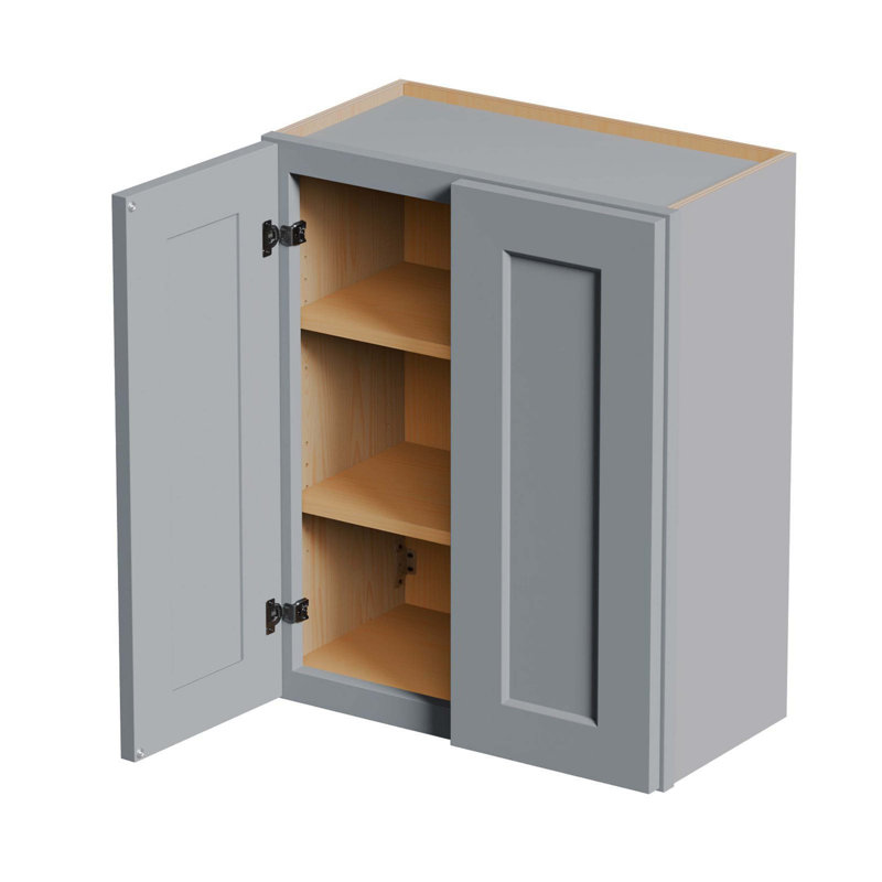 Armoire murale Shaker, Gris, H 30 po x l 24 po x P 12 po